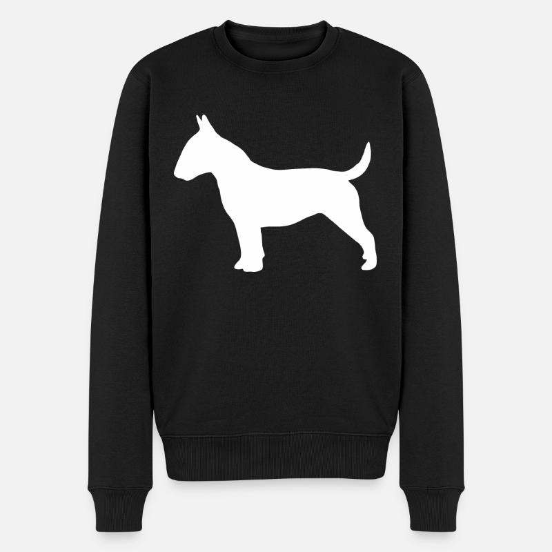 Bullterrier Silhouette - Männer Premium Bio Pullover - Schwarz