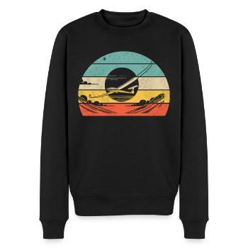 Élégance du planeur - Pull Premium bio Homme - noir - Devant - Nico (187cm)