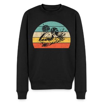 Wasserballspieler in Action - Männer Premium Bio Pullover - Schwarz - Vorne - Nico (187cm)
