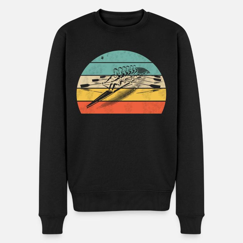 Ruderverein Teamgeist – Rudersportler - Männer Premium Bio Pullover - Schwarz
