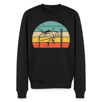 Saut en hauteur - Pull Premium bio Homme - noir - Devant - Nico (187cm)