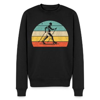 Entraînement en plein air de marche nordique - Pull Premium bio Homme - noir - Devant - Nico (187cm)