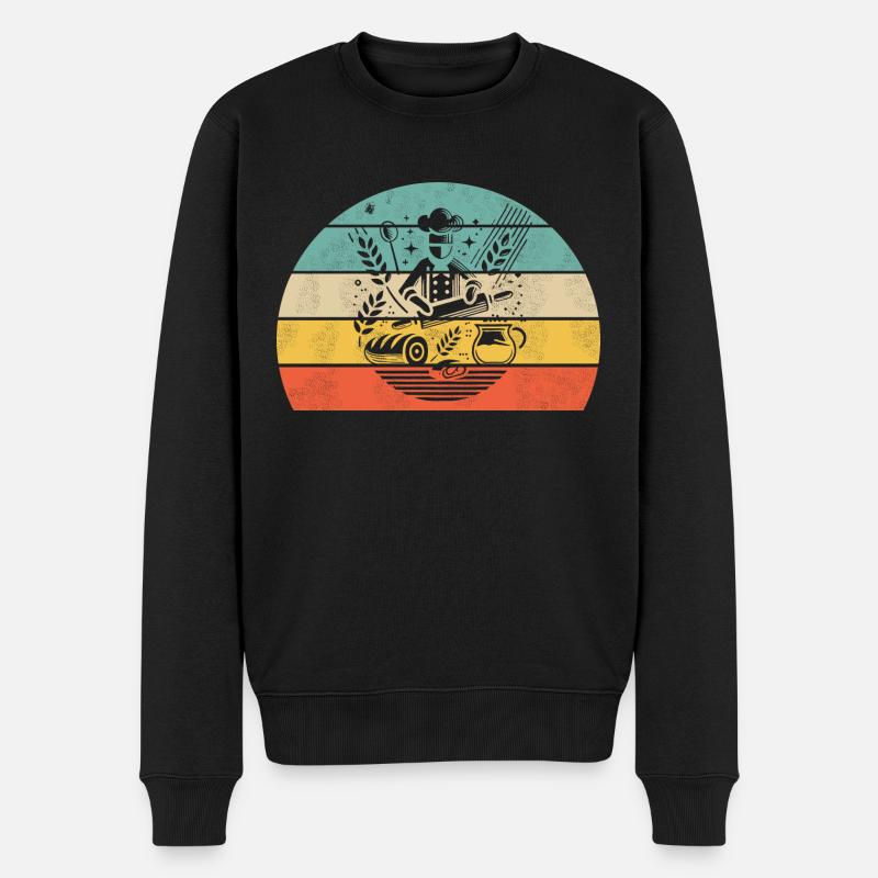 Bager - Økologisk premium-sweatshirt til mænd - sort