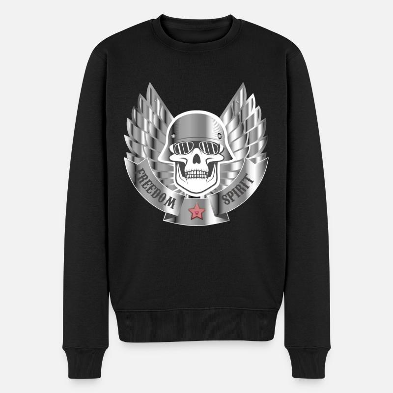 motard - Pull Premium bio Homme - noir