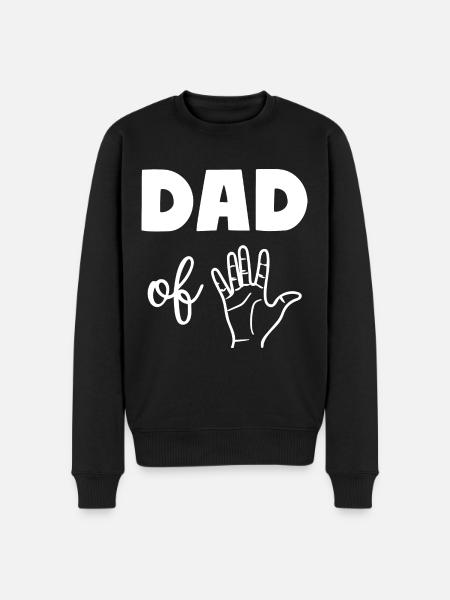 Dad of Five 5 Dad - Men's Premium Organic Jumper - black
