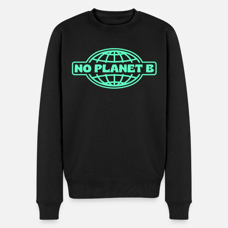 NO PLANET B - Männer Premium Bio Pullover - Schwarz