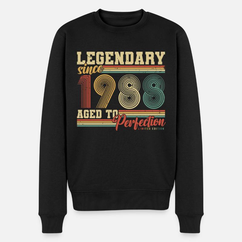 1988 vintage rétro vintage cadeau d’anniversaire - Pull Premium bio Homme - noir