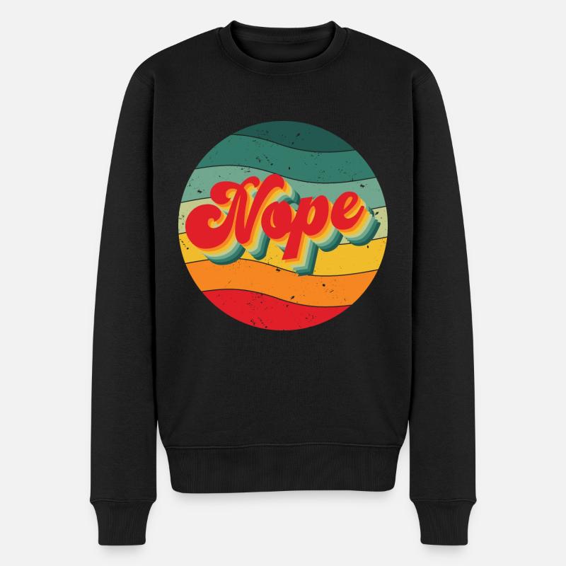 Nope - Männer Premium Bio Pullover - Schwarz