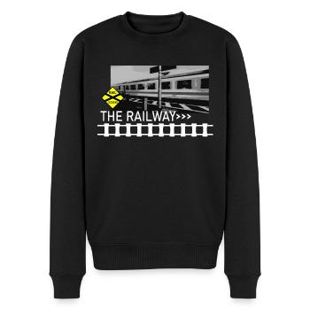 LE CHEMIN DE fer - Pull Premium bio Homme - noir - Devant - Nico (187cm)