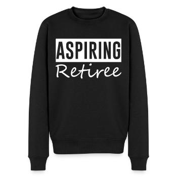 Aspiring Retiree Funny Retirement Quote - Men's Premium Organic Jumper - black - Front - Nico (187cm)