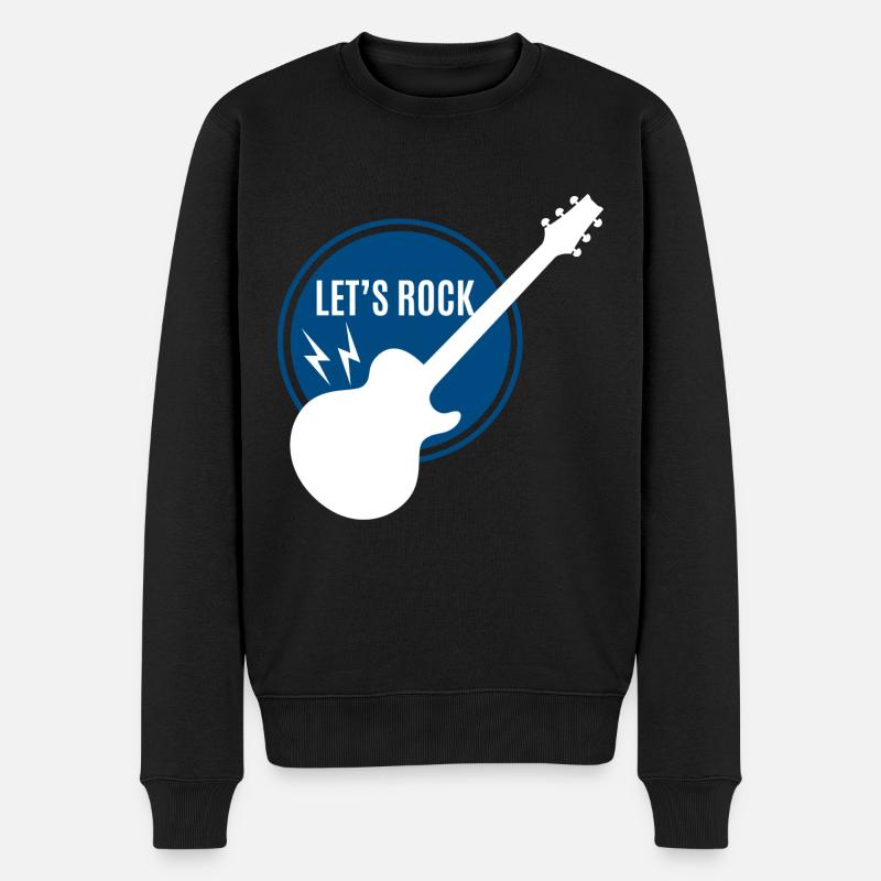 Gitarre - Guitar / Let's Rock !!!! ROCKBAND - Männer Premium Bio Pullover - Schwarz