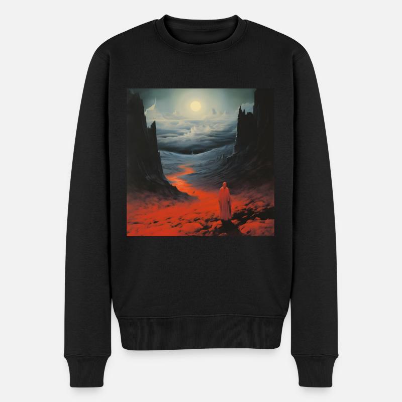 Descente des montagnes à minuit - Pull Premium bio Homme - noir