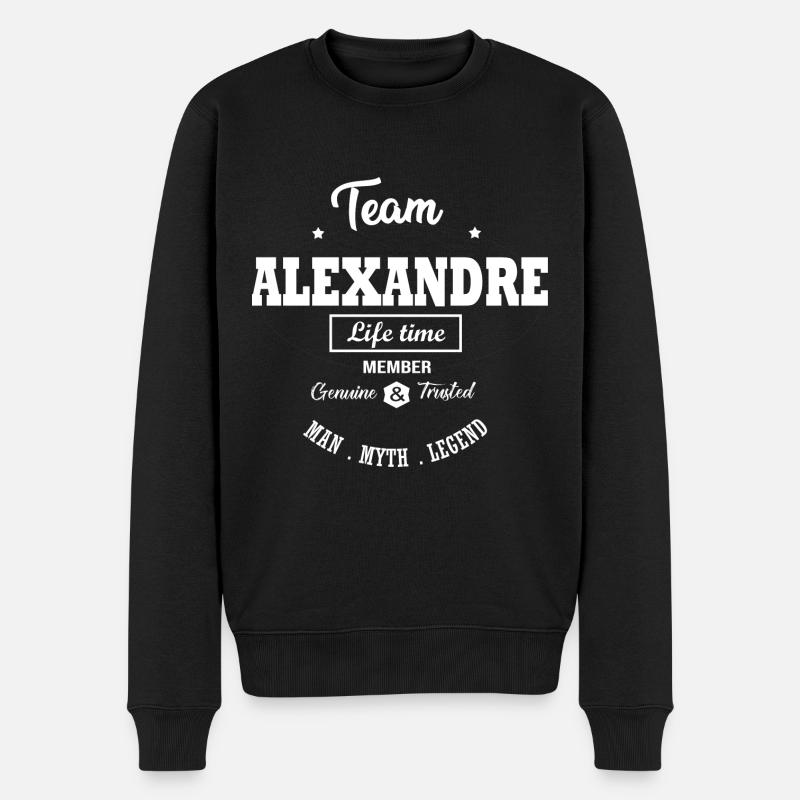 Personalized ALEXANDRE TEAM Gift - Men's Premium Organic Jumper - black