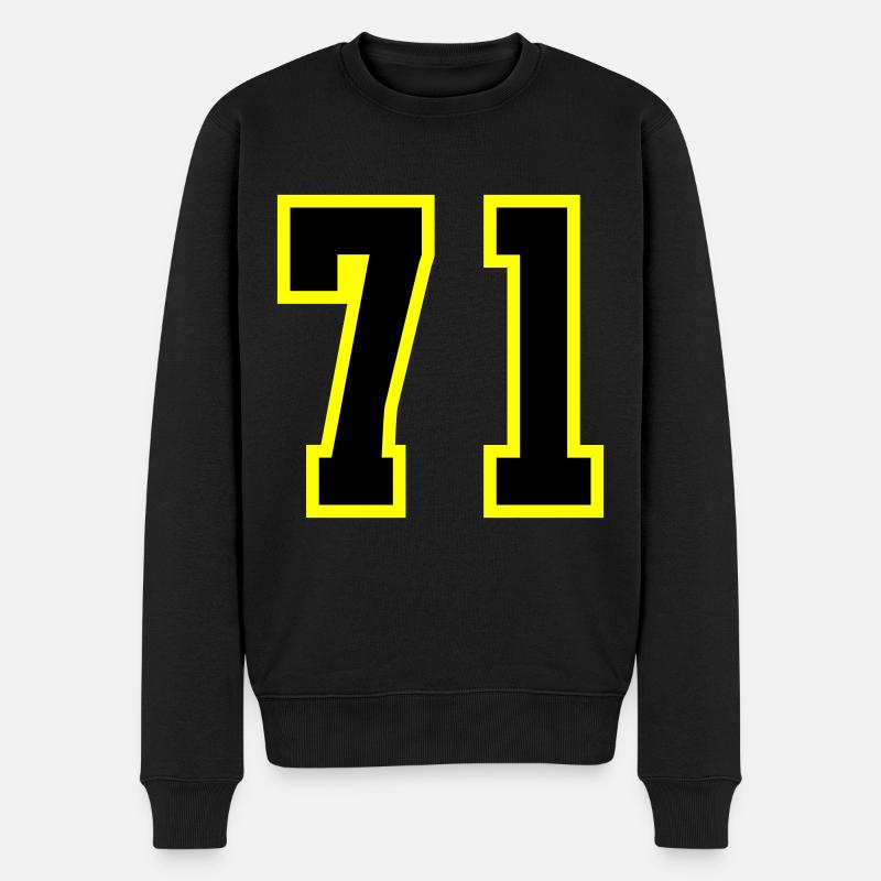 Maillot à 71 numéros - Pull Premium bio Homme - noir