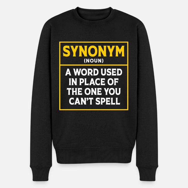 Grammatik - Männer Premium Bio Pullover - Schwarz