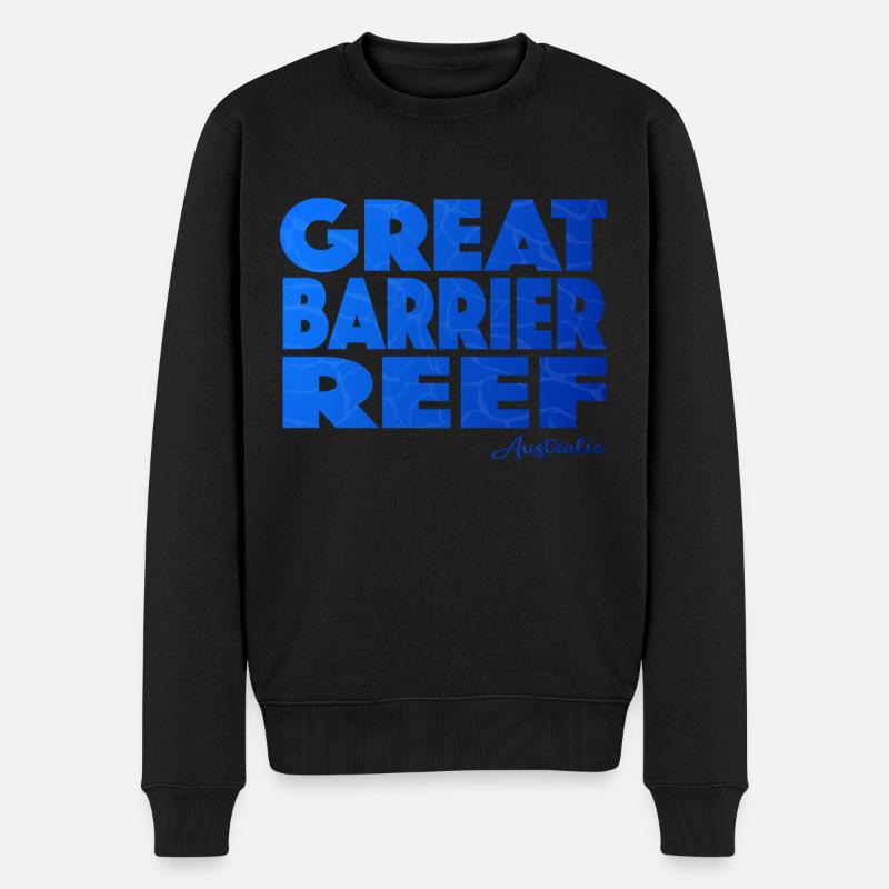GREAT BARRIER REEF - Männer Premium Bio Pullover - Schwarz