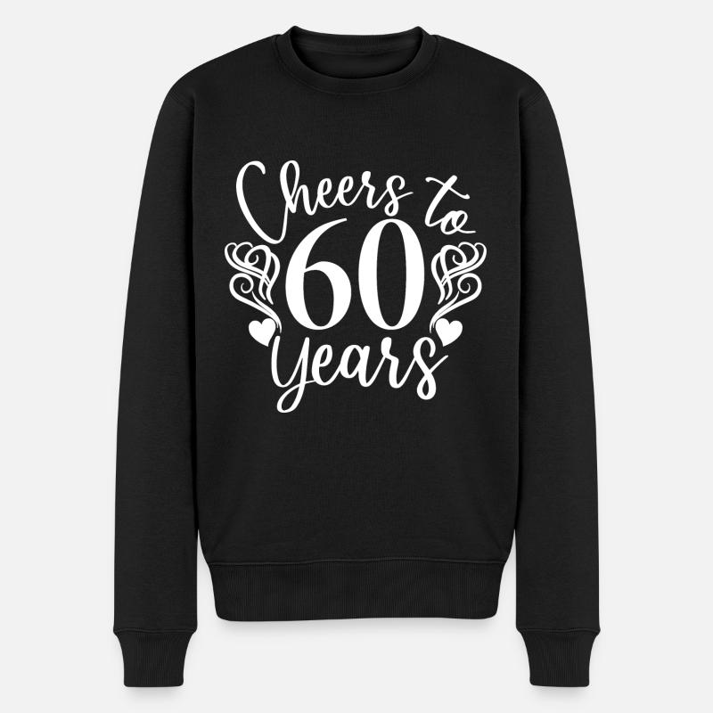 Prost auf 60 Jahre 60. Geburtstag - Männer Premium Bio Pullover - Schwarz