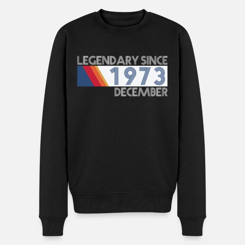 Retro SiFi Legendary depuis décembre 1973 - Naissance - Pull Premium bio Homme - noir