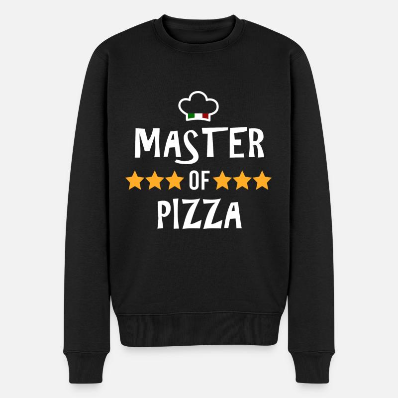 Master of Pizza Restaurant Hobbykoch Italiener - Männer Premium Bio Pullover - Schwarz