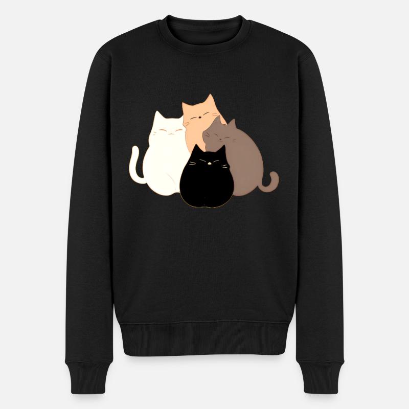 4 Chats - Pull Premium bio Homme - noir