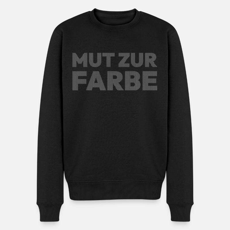 Mut zur Farbe - Männer Premium Bio Pullover - Schwarz