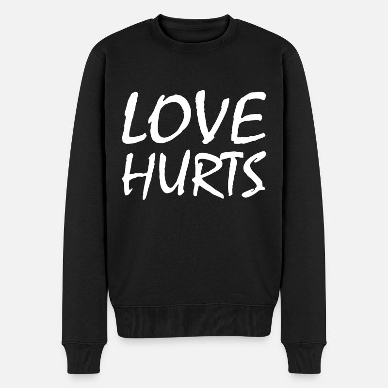 Love hurts - Pull Premium bio Homme - noir