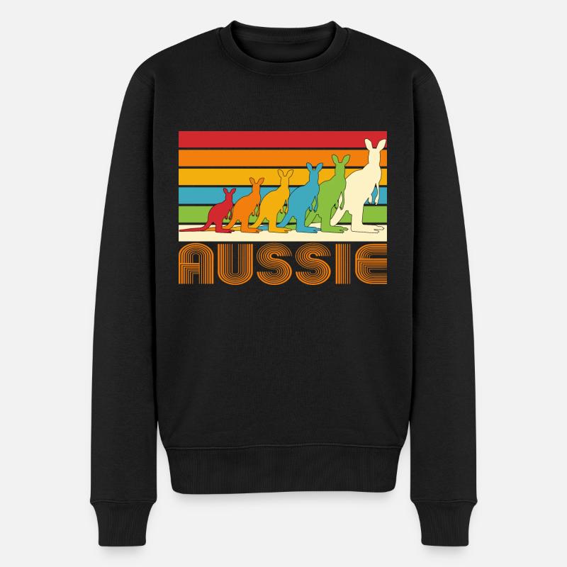 Kangourous australiens - Pull Premium bio Homme - noir