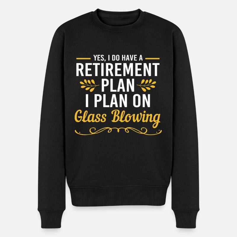 Glasbläser Glas - Männer Premium Bio Pullover - Schwarz