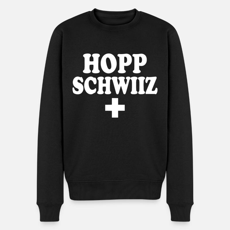 Hopp schwiiz - Pull Premium bio Homme - noir