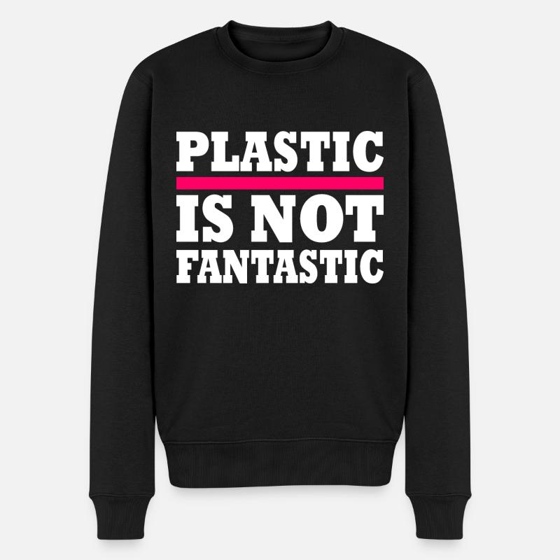 Plastic is not fantastic - Pull Premium bio Homme - noir