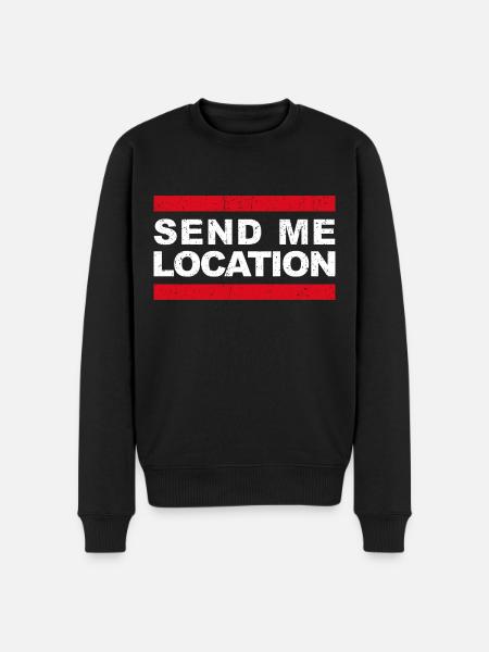Envoyez-moi l’emplacement - Cool Meme - Pull Premium bio Homme - noir