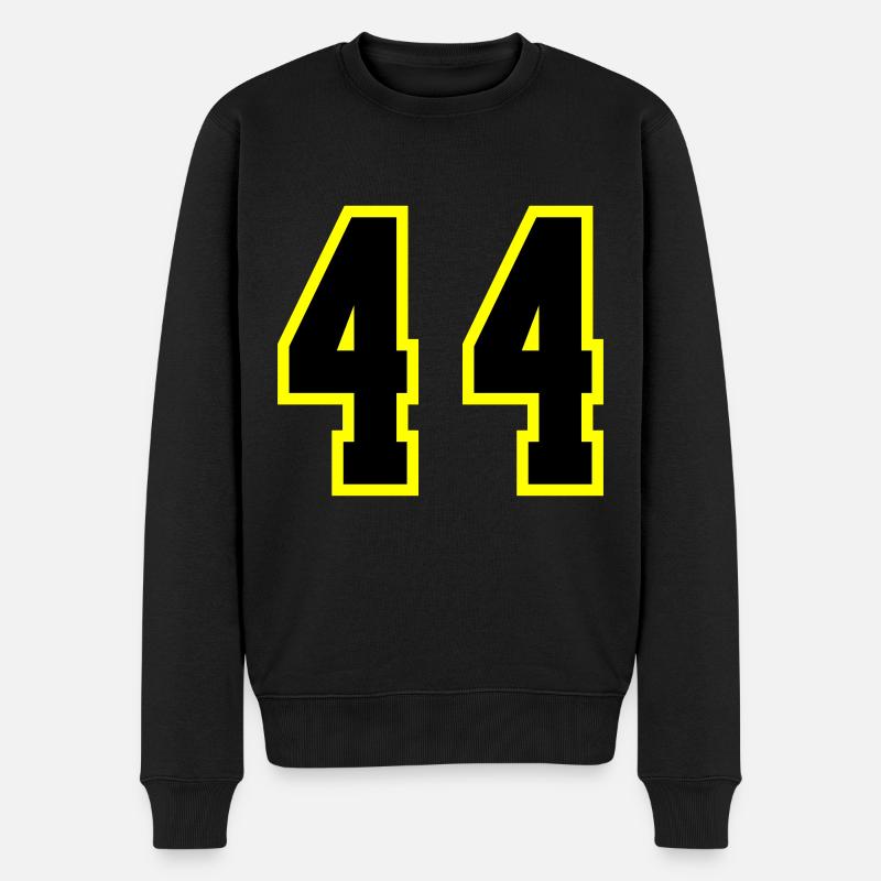 44 Zahl Trikot - Männer Premium Bio Pullover - Schwarz