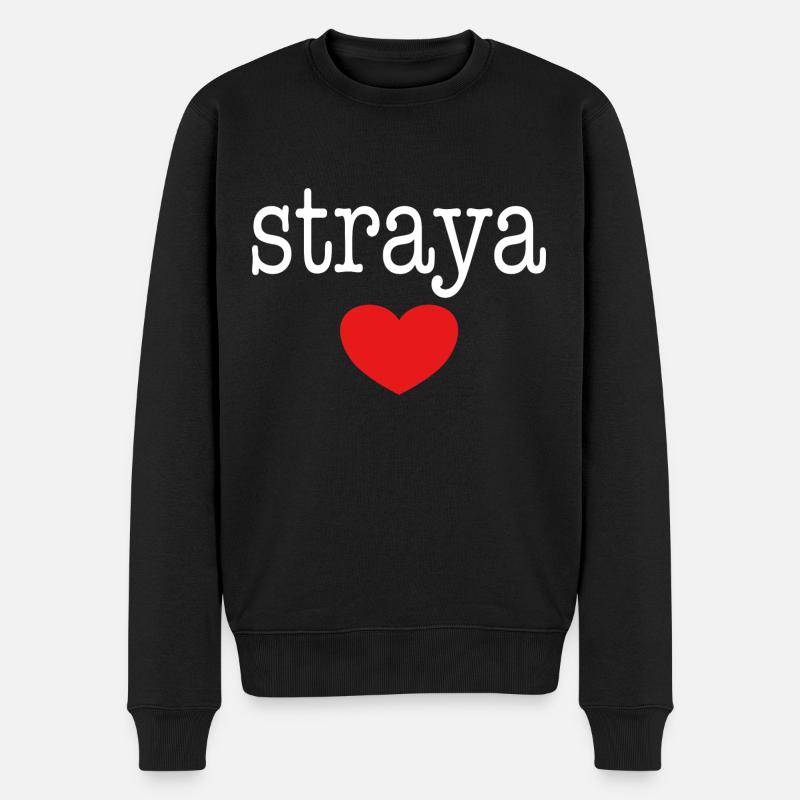 Straya avec du cœur - Pull Premium bio Homme - noir