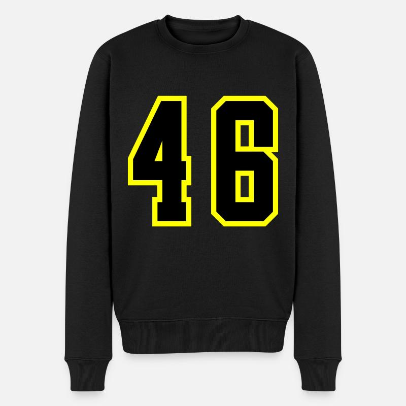 46 Zahl Trikot - Männer Premium Bio Pullover - Schwarz