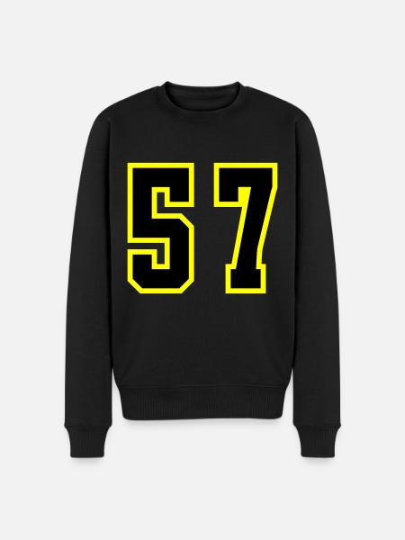 57 Number Jersey - Men's Premium Organic Jumper - black