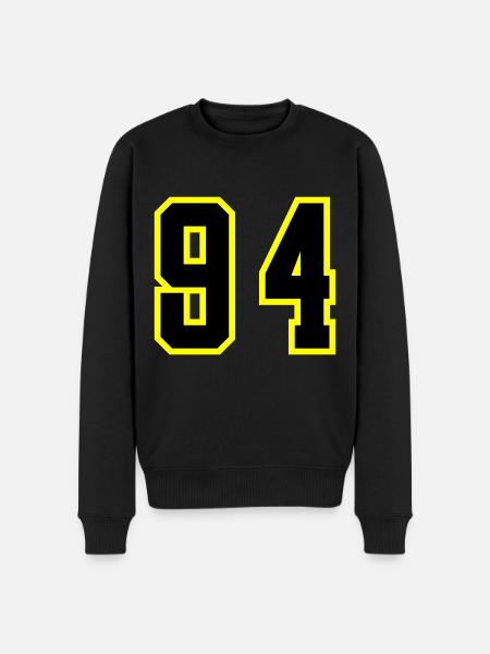 94 Number Jersey - Men's Premium Organic Jumper - black