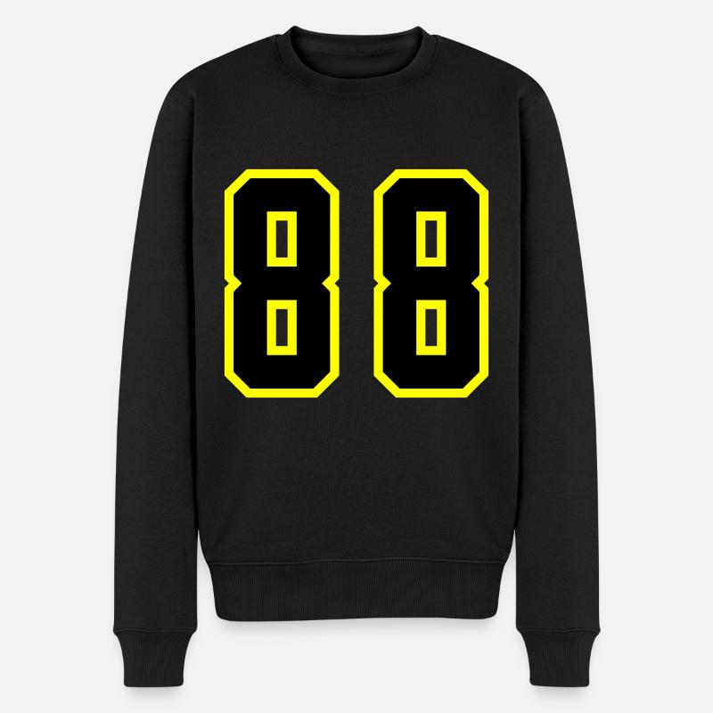 88 Zahl Trikot - Männer Premium Bio Pullover - Schwarz