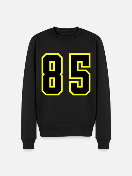 85 Zahl Trikot - Männer Premium Bio Pullover - Schwarz
