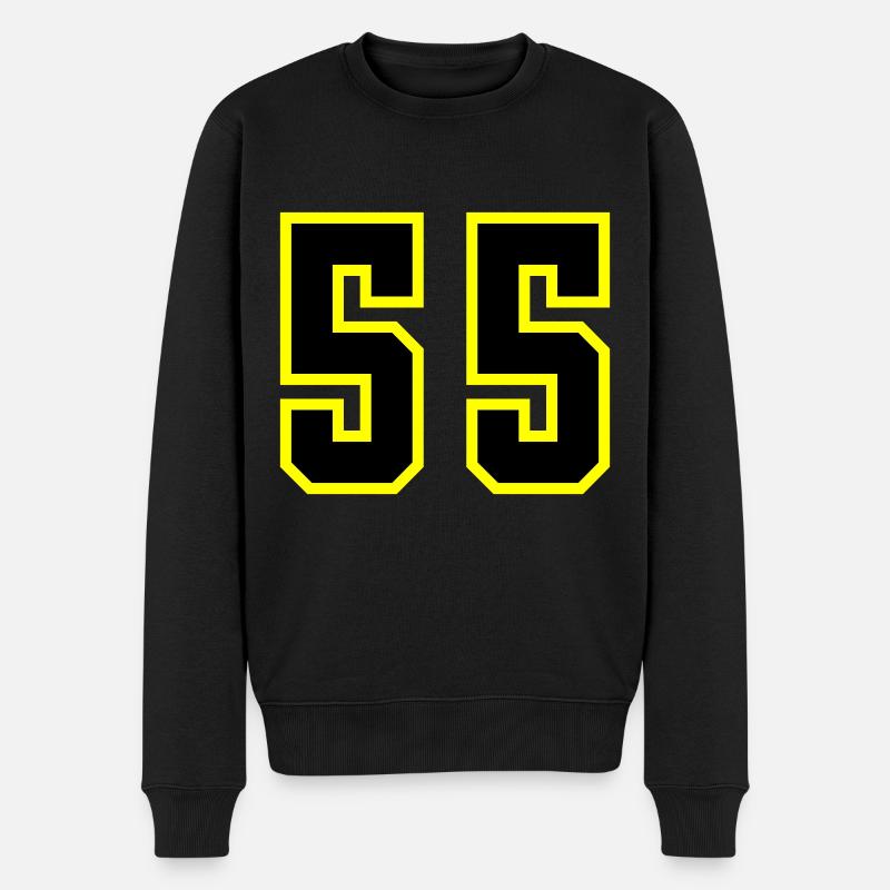 55 Zahl Trikot - Männer Premium Bio Pullover - Schwarz