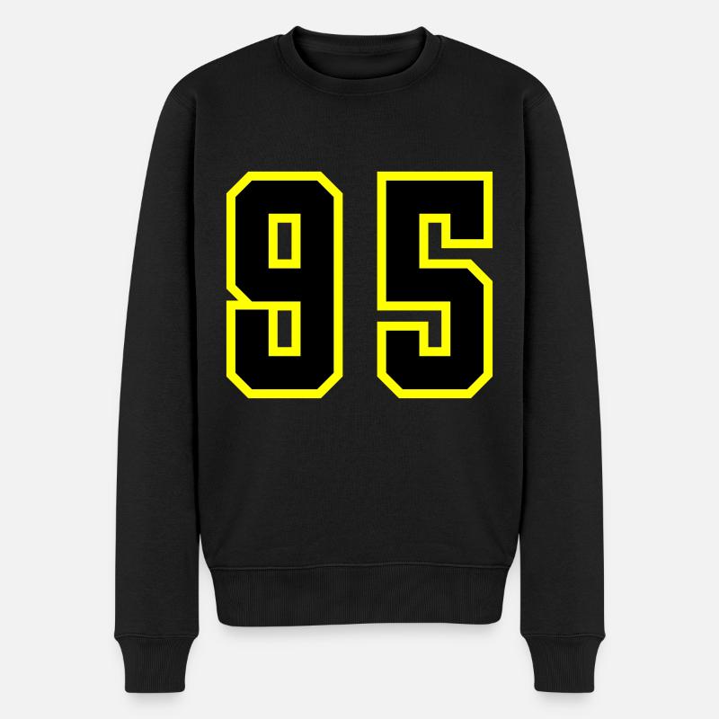 95 Zahl Trikot - Männer Premium Bio Pullover - Schwarz