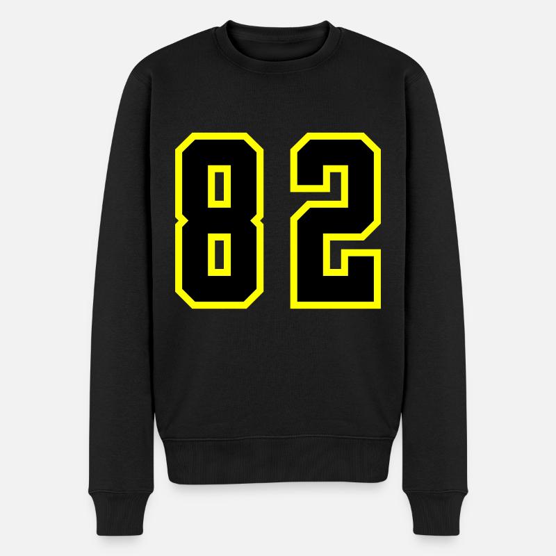 82 Zahl Trikot - Männer Premium Bio Pullover - Schwarz