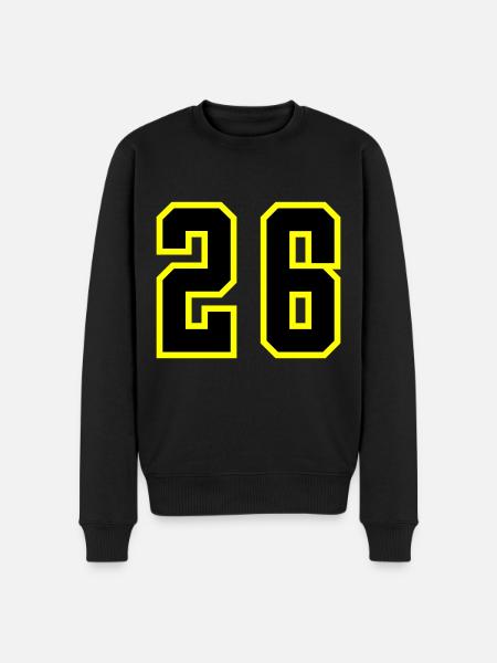 26 Number Jersey - Men's Premium Organic Jumper - black