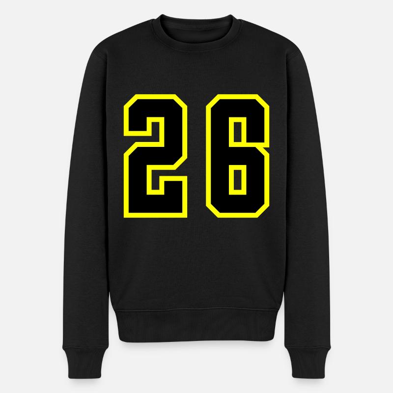 26 Zahl Trikot - Männer Premium Bio Pullover - Schwarz