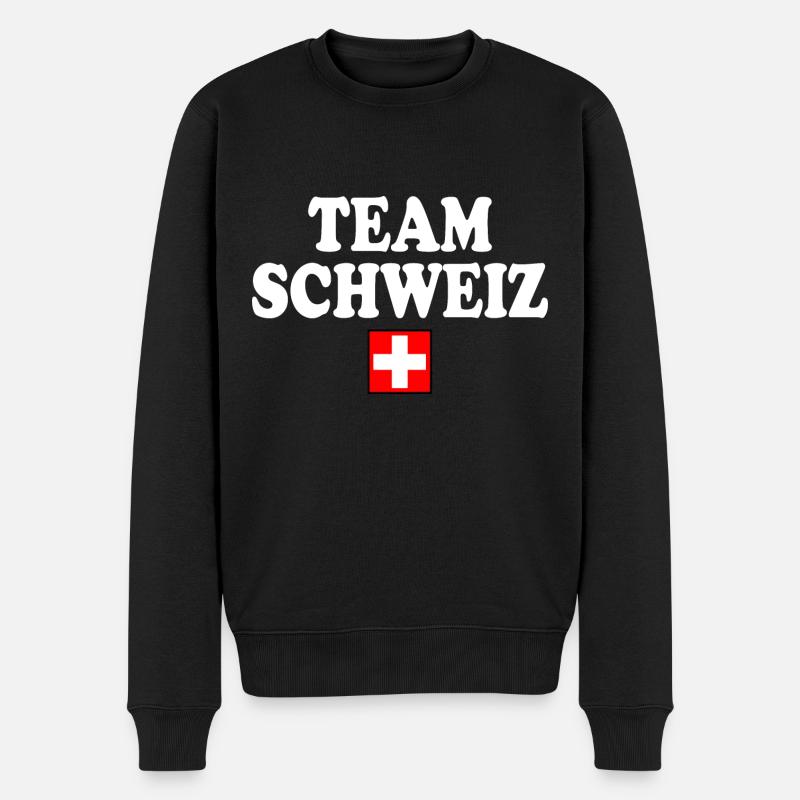 Team schweiz - Pull Premium bio Homme - noir