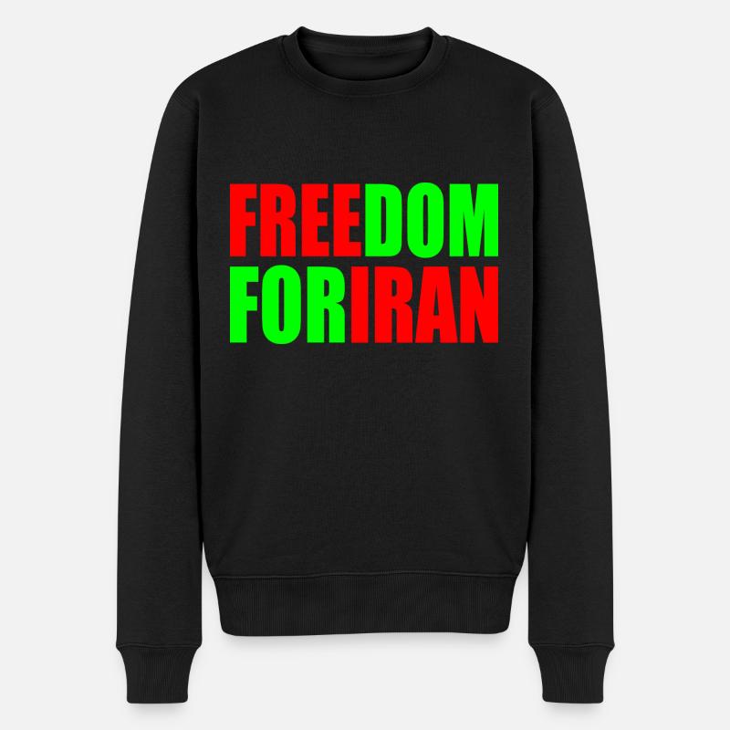 Freedom for iran - Männer Premium Bio Pullover - Schwarz