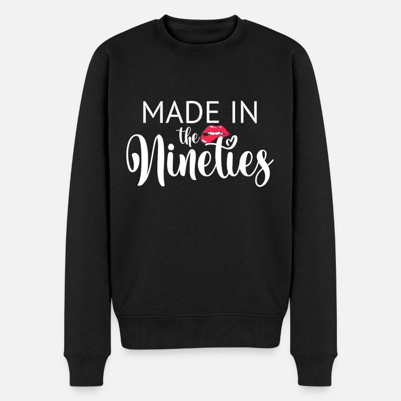 MADE IN the Nineties - Männer Premium Bio Pullover - Schwarz