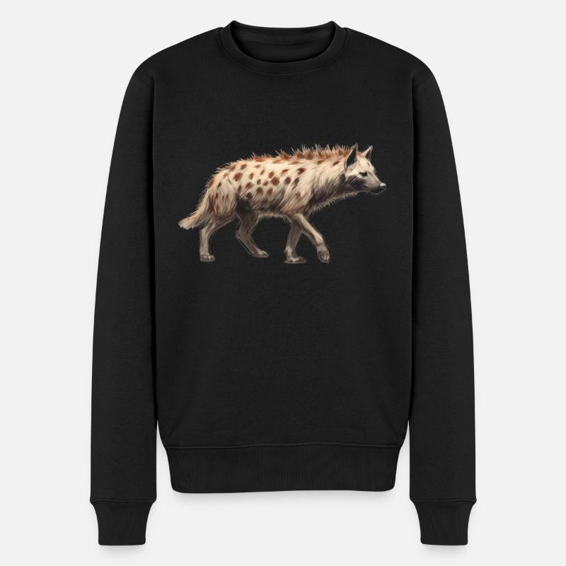 HYENA - Männer Premium Bio Pullover - Schwarz