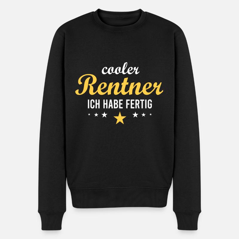 Rentner Spruch Rente Geschenk - Männer Premium Bio Pullover - Schwarz
