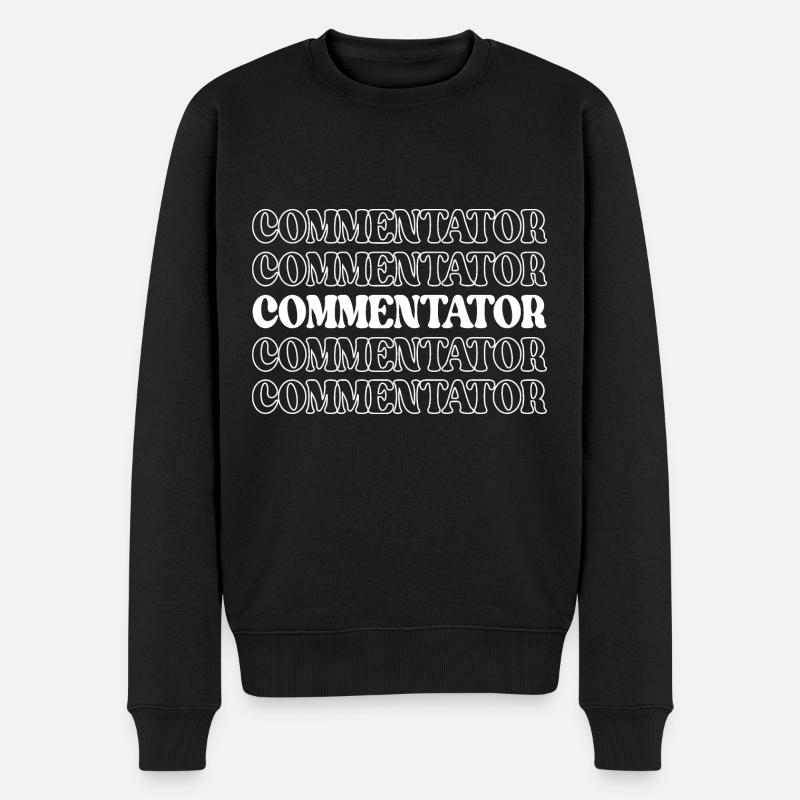 Commentateur Animateur Annonceur Diffuseur - Pull Premium bio Homme - noir