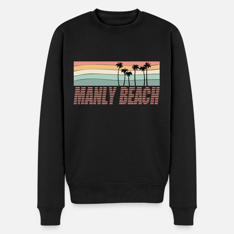 PLAGE DE MANLY - Pull Premium bio Homme - noir